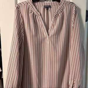 Madison orange and white Striped Blouse